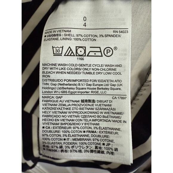 Gap Women’s Striped Fit and Flare V Neck Dress with Pockets size 0 - Picture 5 of 6